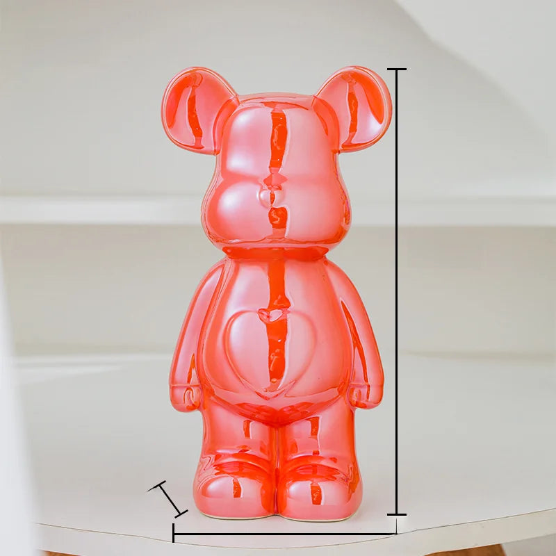 Aesthetic Ceramic Teddy Bear Statue