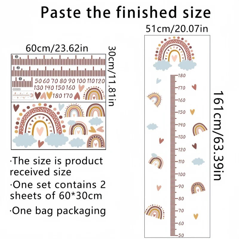 Height measurement wall sticker.