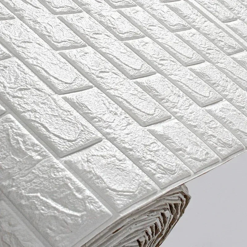 70cm x 10m 3D Foam Brick Wallpaper