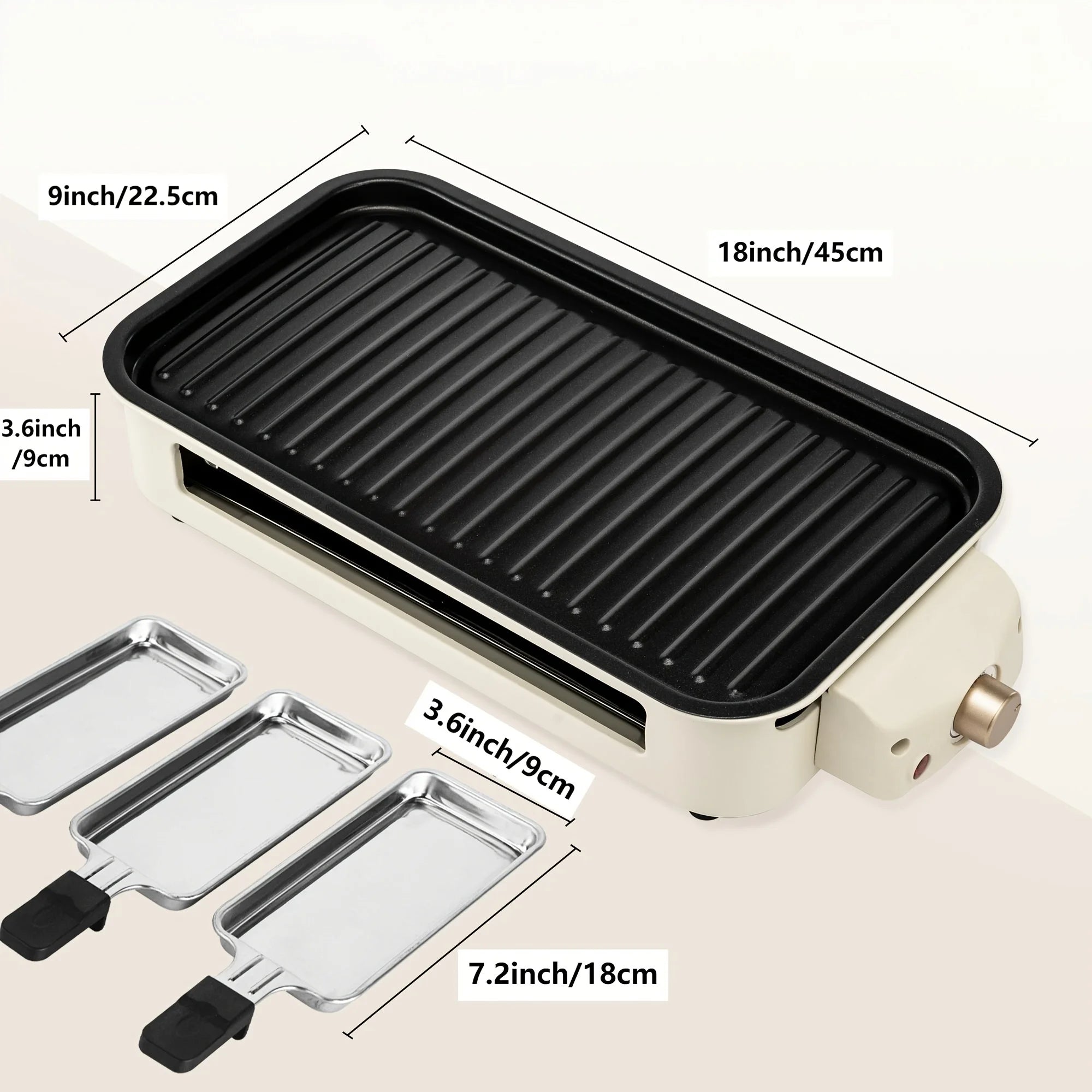 1500 W Smokeless Electric Grill – Indoor, Portable, Non-Stick, Adjustable Temperature