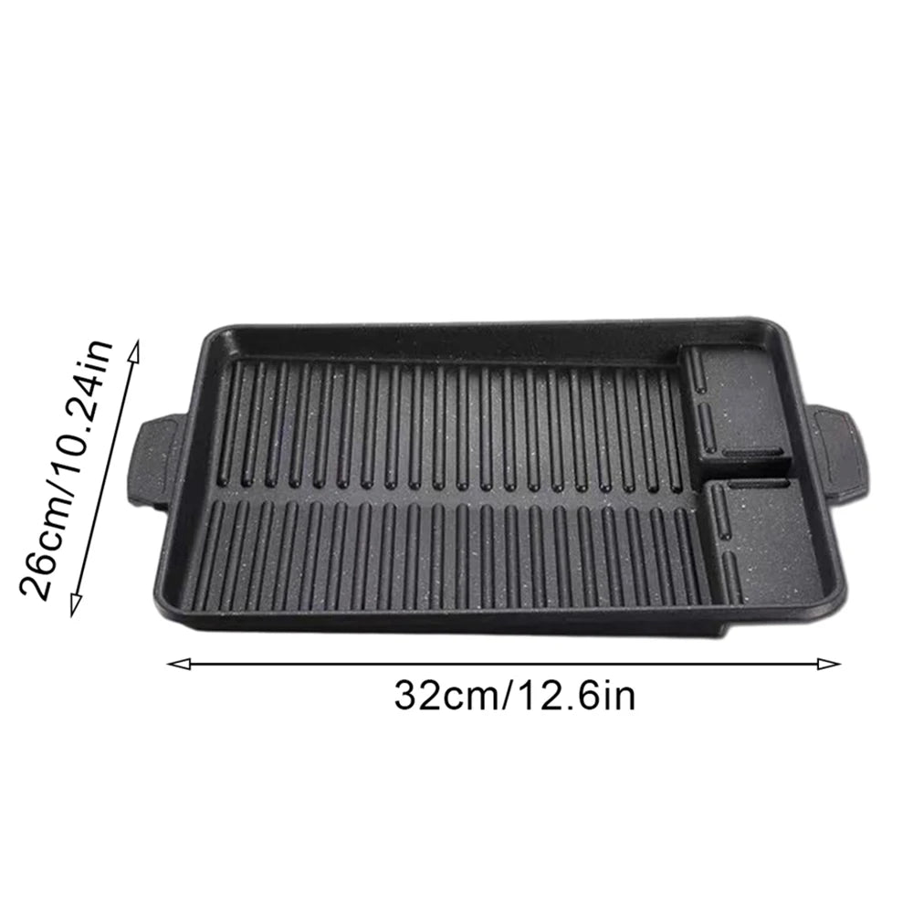 Korean BBQ Grill Pan – Non-Stick, Portable, Multifunction