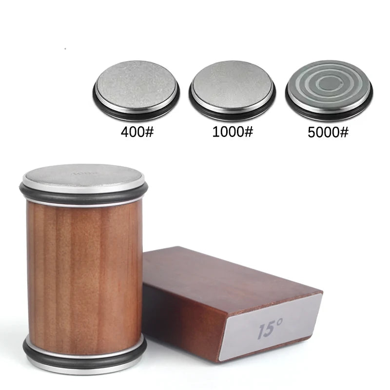 Knife sharpening kit with angles.