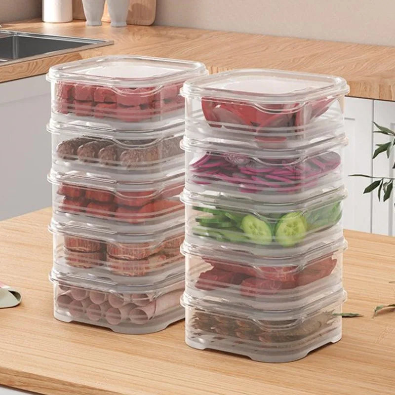5-piece fridge storage boxes – food-grade. 🧊