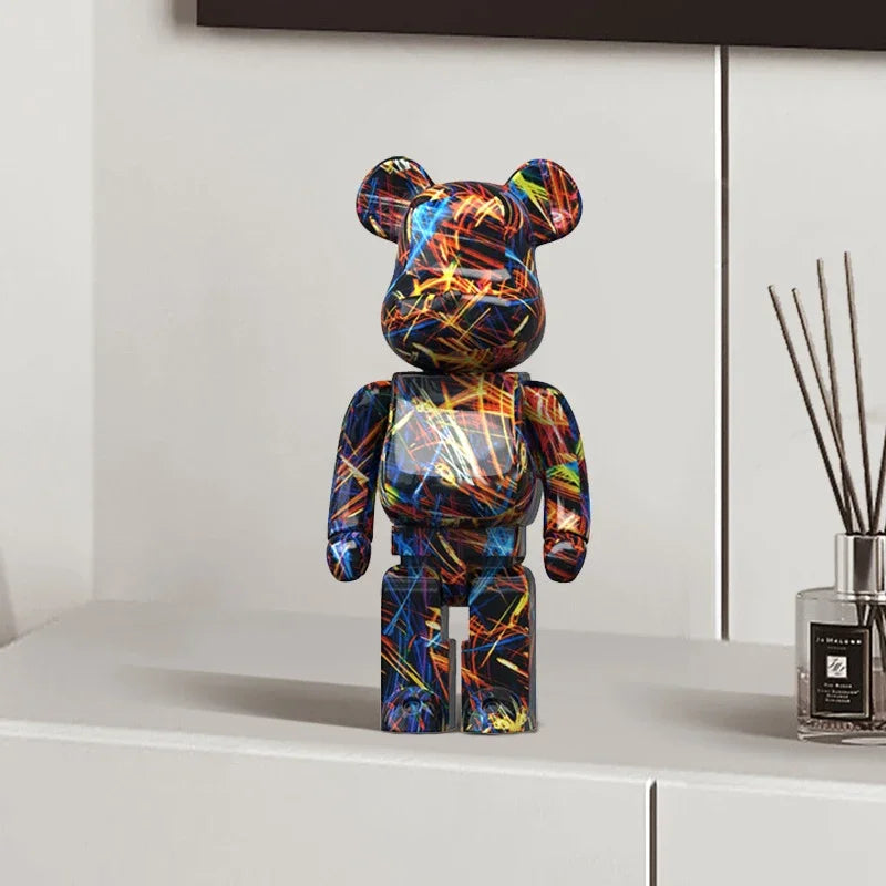 27cm Graffiti Bear Figurine Home Decor
