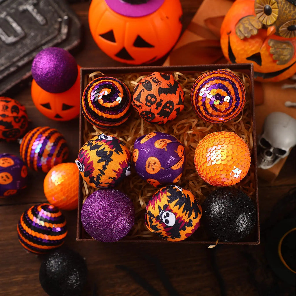 16pcs pumpkin Halloween tree ornaments.