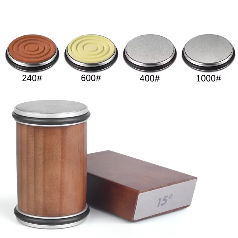 Knife sharpening kit with angles.