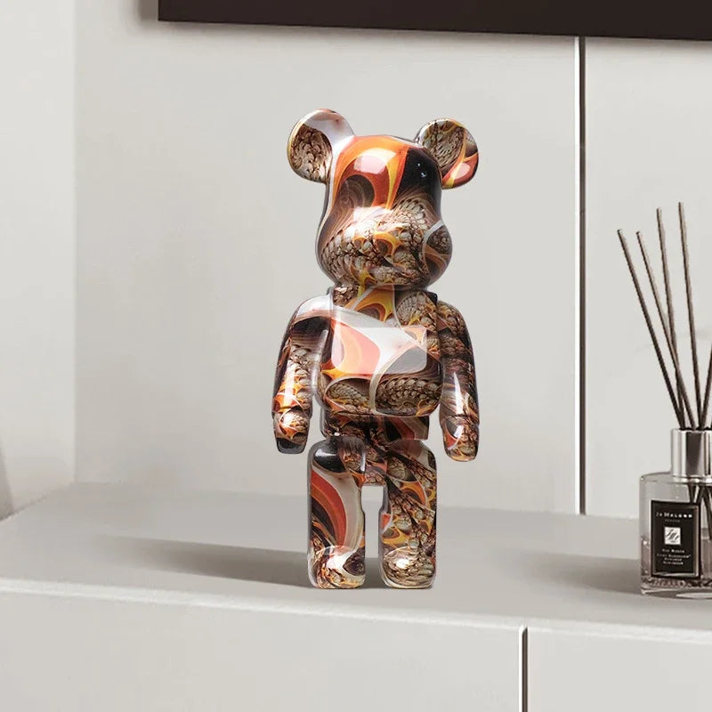 27cm Graffiti Bear Figurine Home Decor