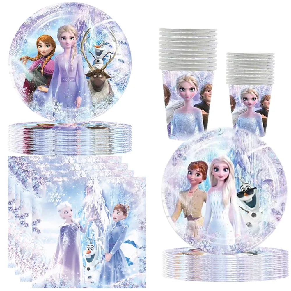 Frozen 2 Tableware Set – Elsa & Anna Birthday Party