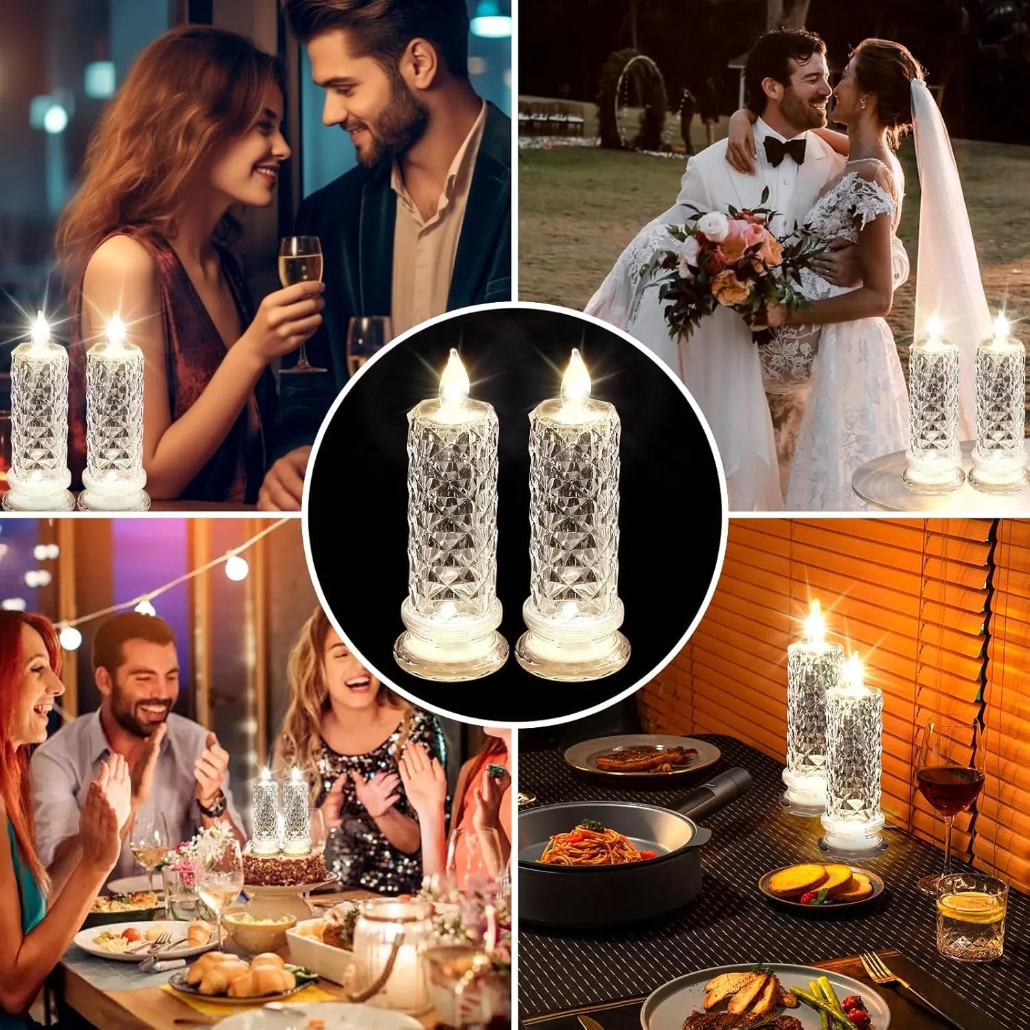 Crystal LED Flameless Candle