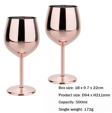 Rainbow stainless steel wine glass. 🥂
