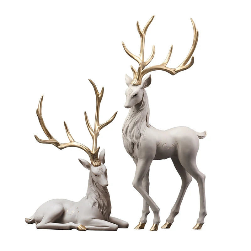 35cm Nordic Deer Resin Statue