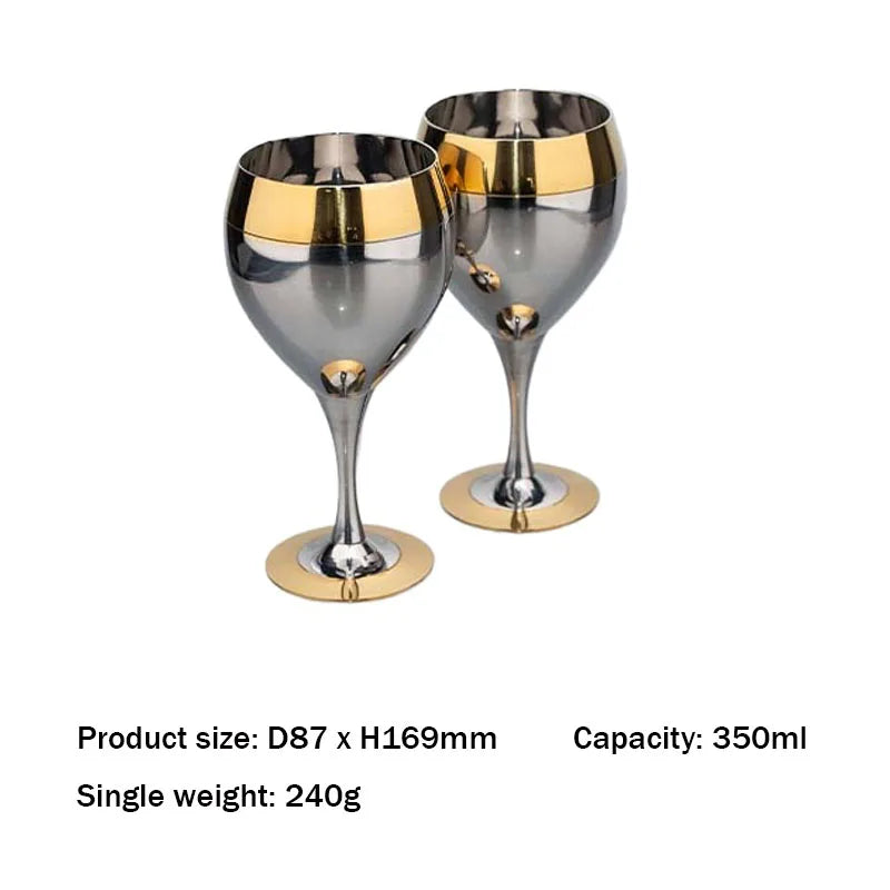 Rainbow stainless steel wine glass. 🥂