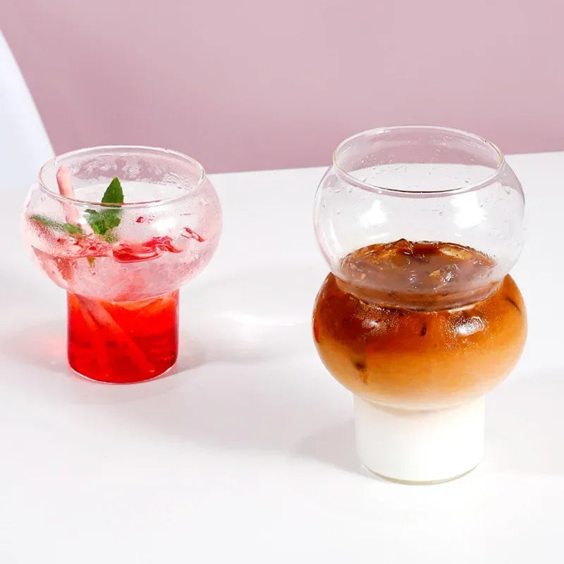 Transparent Glass Cup – Heat-Resistant, For Coffee, Yogurt, Whiskey, or Wine