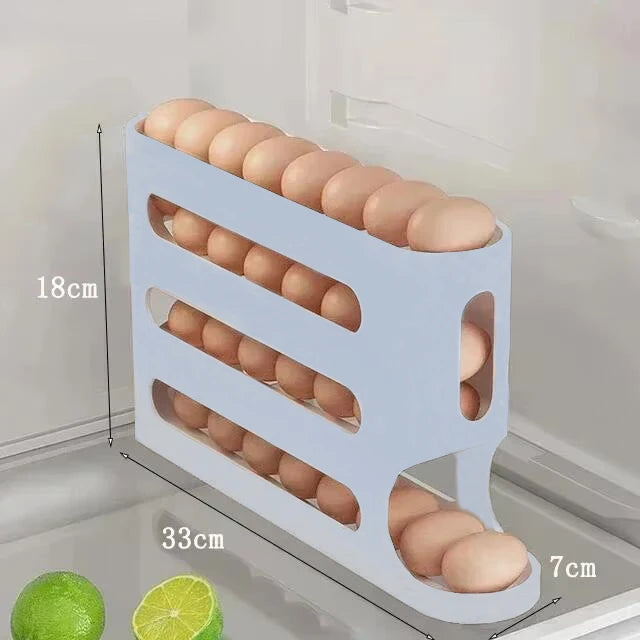 Slide egg storage box – ladder-style, large capacity. 🥚
