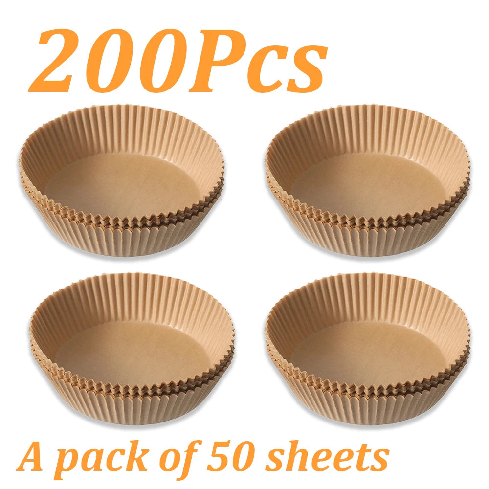 Disposable non-stick air fryer baking paper.