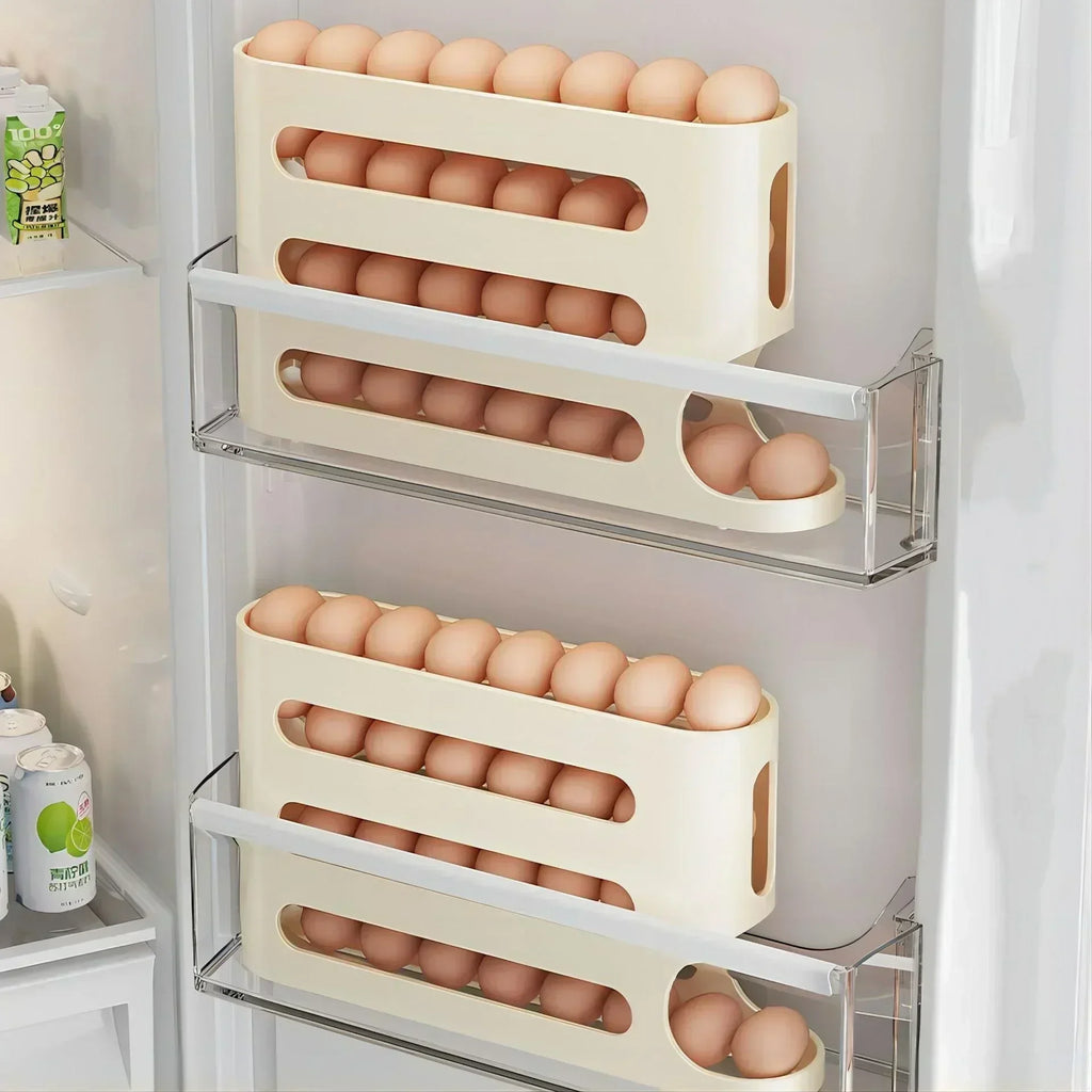 Slide egg storage box – ladder-style, large capacity. 🥚