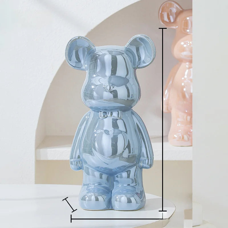 Aesthetic Ceramic Teddy Bear Statue