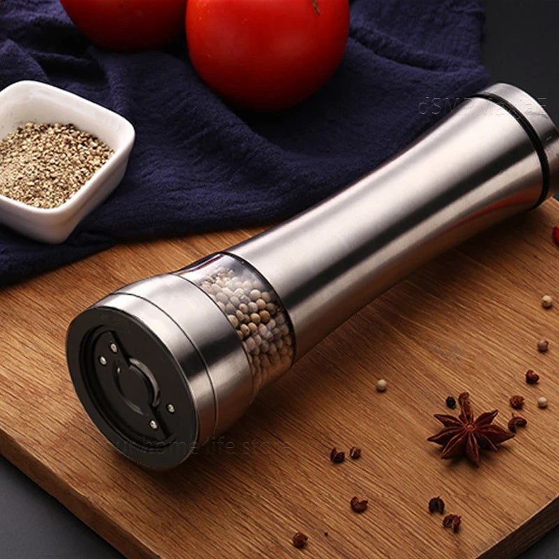 1–2 stainless steel manual pepper grinders for kitchen use.
